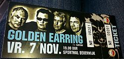 Golden Earring show ticket#201 November 07, 2014 Beverwijk - Sporthal